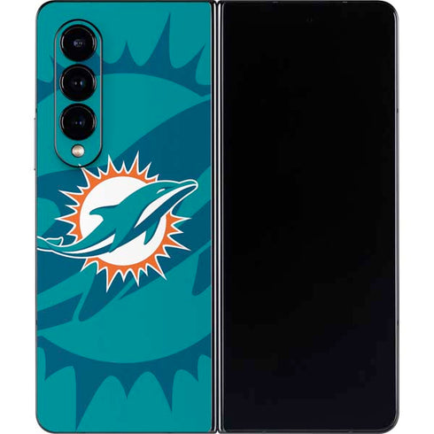 NFL Miami Dolphins Double Vision Galaxy Z Fold4 5G Skin