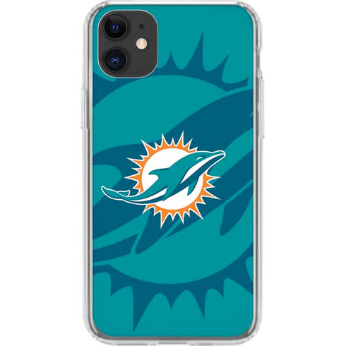 NFL Miami Dolphins Double Vision iPhone 11 Clear Case