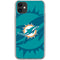NFL Miami Dolphins Double Vision iPhone 11 Clear Case