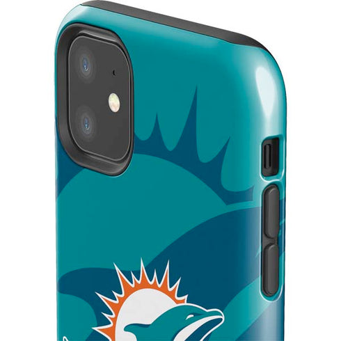 NFL Miami Dolphins Double Vision iPhone 11 Impact Case