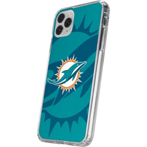 NFL Miami Dolphins Double Vision iPhone 11 Pro Clear Case