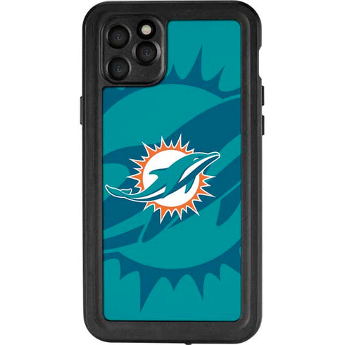 NFL Miami Dolphins Double Vision iPhone 11 Pro Max Waterproof Case