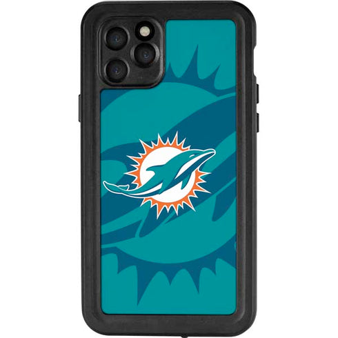 NFL Miami Dolphins Double Vision iPhone 11 Pro Waterproof Case