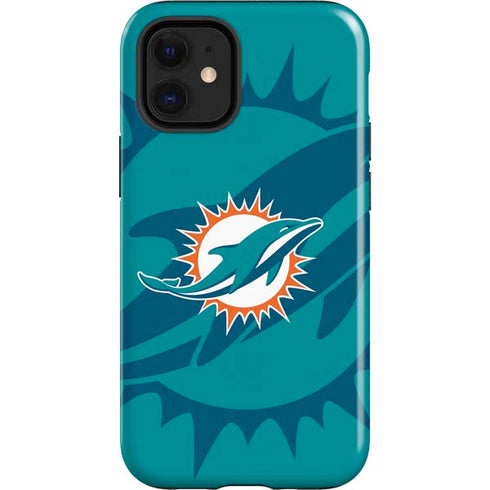 NFL Miami Dolphins Double Vision iPhone 12 Mini Impact Case