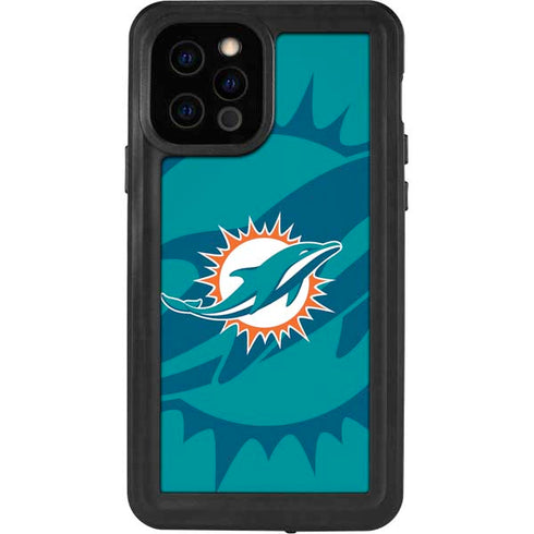 NFL Miami Dolphins Double Vision iPhone 12 Pro Waterproof Case