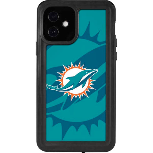 NFL Miami Dolphins Double Vision iPhone 12 Waterproof Case