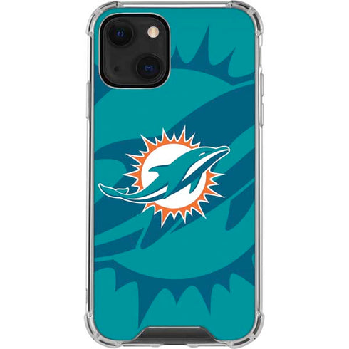 NFL Miami Dolphins Double Vision iPhone 13 Clear Case