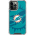 NFL Miami Dolphins Double Vision iPhone 13 Pro Max Clear Case