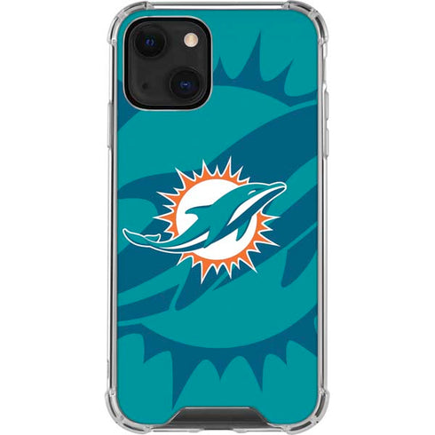 NFL Miami Dolphins Double Vision iPhone 14 Clear Case