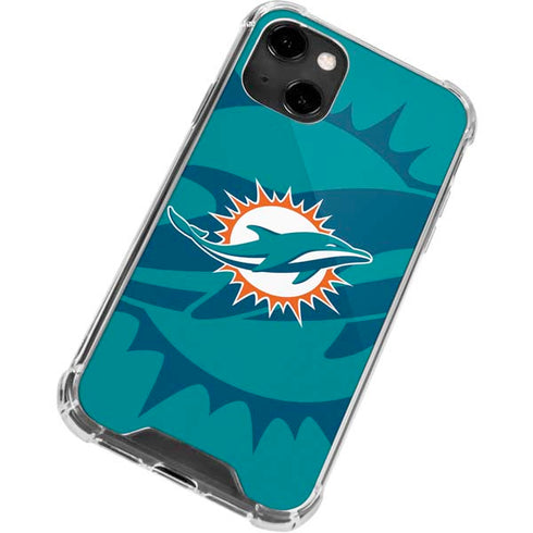 NFL Miami Dolphins Double Vision iPhone 14 Clear Case