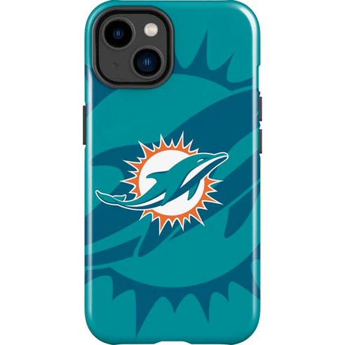 NFL Miami Dolphins Double Vision iPhone 15 Plus Impact Case