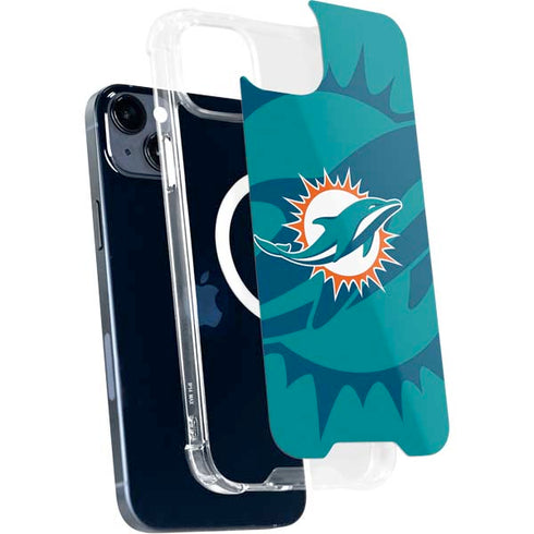NFL Miami Dolphins Double Vision iPhone 15 Plus MagSafe Case