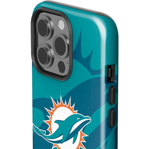 NFL Miami Dolphins Double Vision iPhone 15 Pro Impact Case