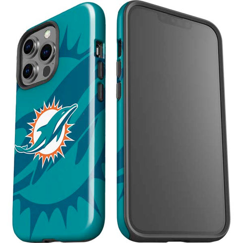 NFL Miami Dolphins Double Vision iPhone 15 Pro Impact Case
