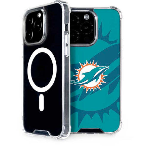 NFL Miami Dolphins Double Vision iPhone 15 Pro MagSafe Case