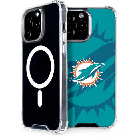 NFL Miami Dolphins Double Vision iPhone 15 Pro Max MagSafe Case