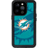 NFL Miami Dolphins Double Vision iPhone 14 Pro Waterproof Case