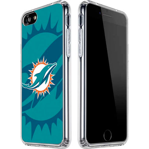 NFL Miami Dolphins Double Vision iPhone SE (2nd & 3rd Gen) Clear Case
