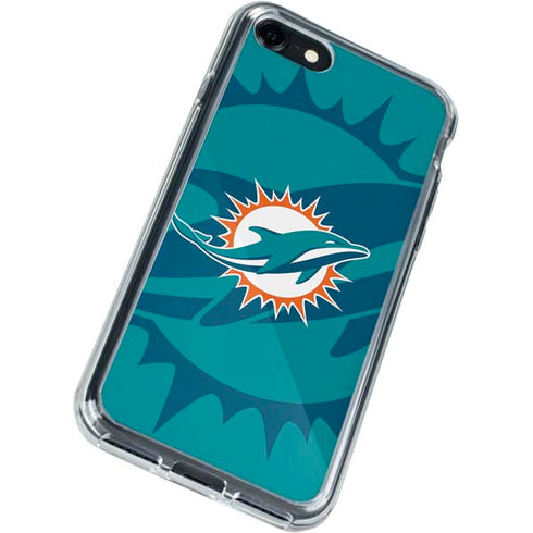 NFL Miami Dolphins Double Vision iPhone SE (2nd & 3rd Gen) Clear Case