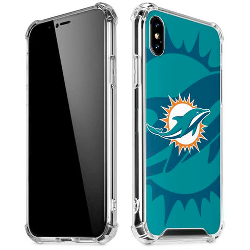 NFL Miami Dolphins Double Vision iPhone X/XS Clear Case