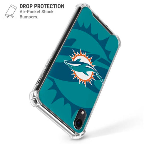 NFL Miami Dolphins Double Vision iPhone XR Clear Case