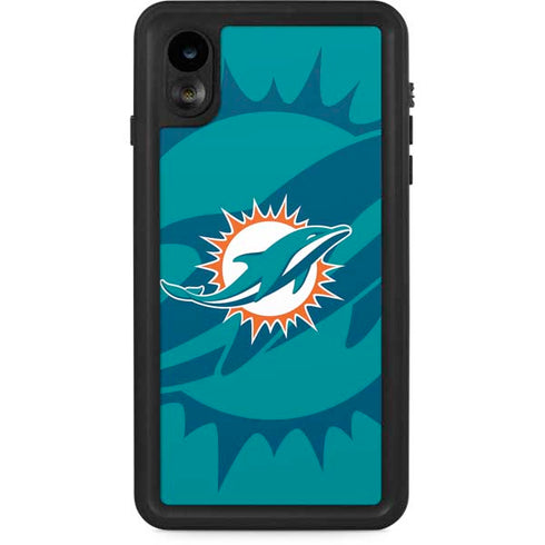 NFL Miami Dolphins Double Vision iPhone XR Waterproof Case