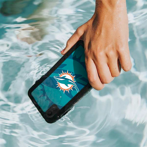 NFL Miami Dolphins Double Vision iPhone XR Waterproof Case