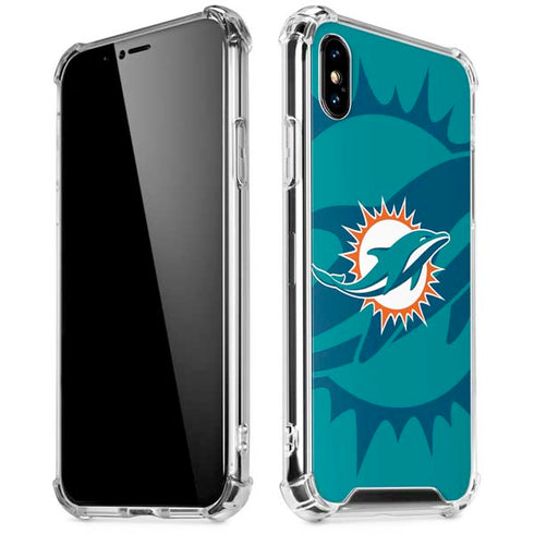 NFL Miami Dolphins Double Vision iPhone XS Max Clear Case