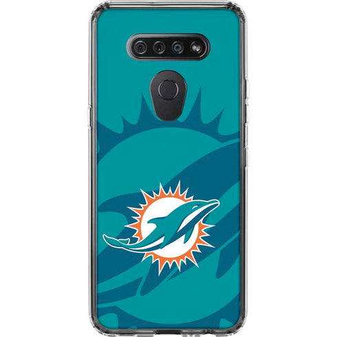 NFL Miami Dolphins Double Vision LG K51/Q51 Clear Case