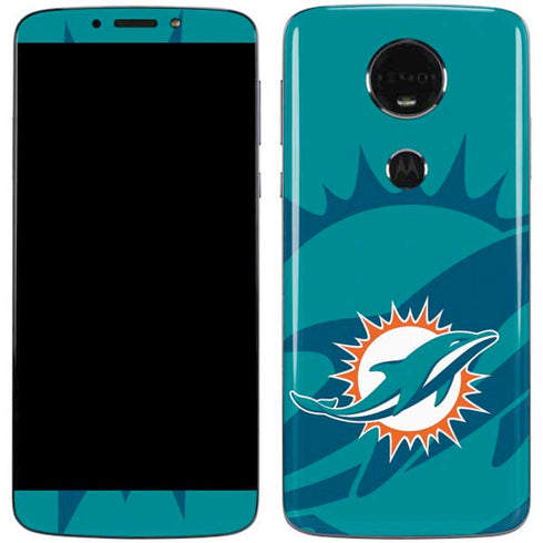 NFL Miami Dolphins Double Vision Moto E5 Plus Skin