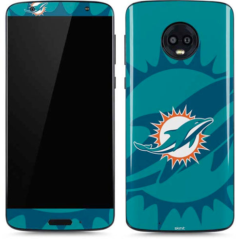 NFL Miami Dolphins Double Vision Moto G6 Skin