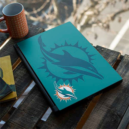 NFL Miami Dolphins Double Vision MSI GS65 Stealth Laptop Skin