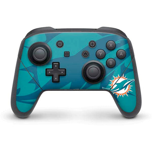 NFL Miami Dolphins Double Vision Nintendo Switch Pro Controller Skin