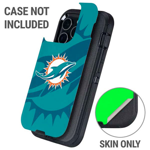 NFL Miami Dolphins Double Vision Otterbox Defender iPhone Skin