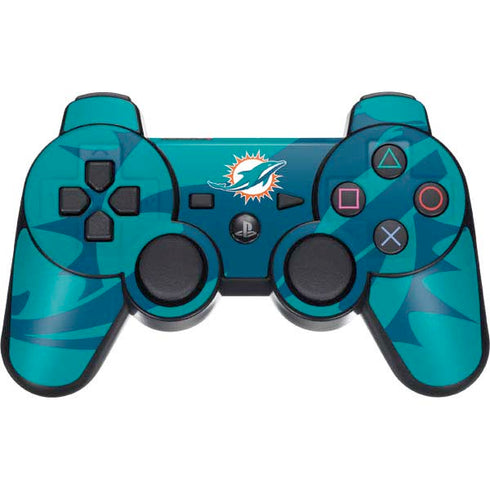 NFL Miami Dolphins Double Vision PS3 Dual Shock wireless controller Skin