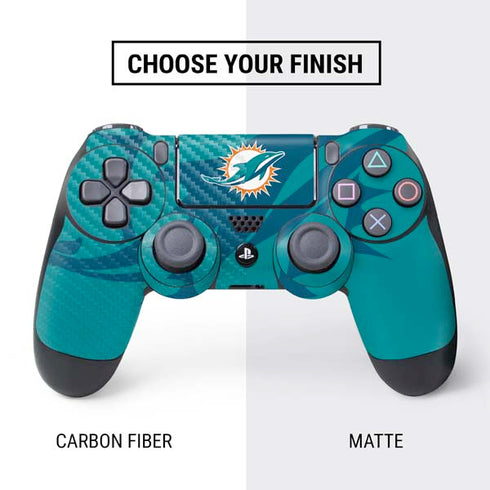 NFL Miami Dolphins Double Vision PS4 Controller Skin