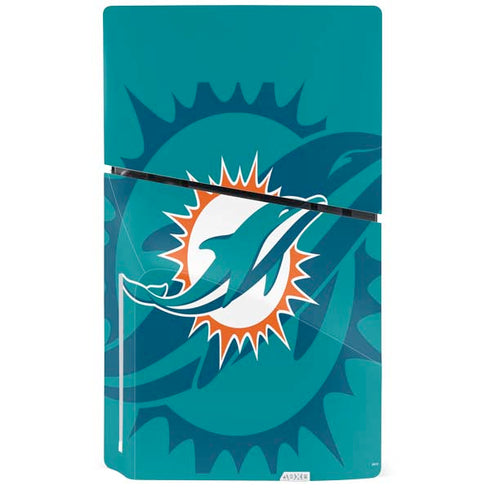 NFL Miami Dolphins Double Vision PS5 Slim Disk Bundle Skin