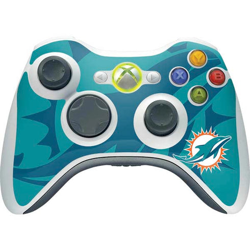 NFL Miami Dolphins Double Vision Xbox 360 Wireless Controller Skin