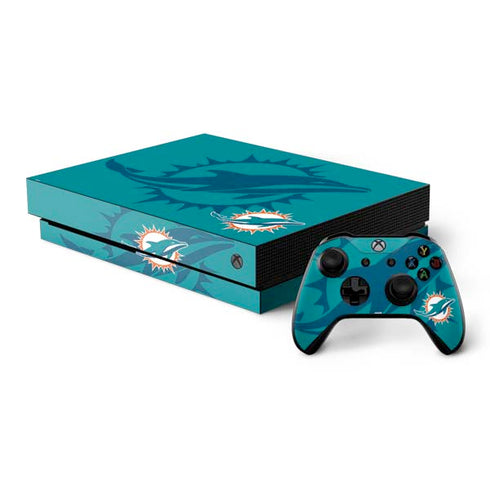 NFL Miami Dolphins Double Vision Xbox One X Bundle Skin