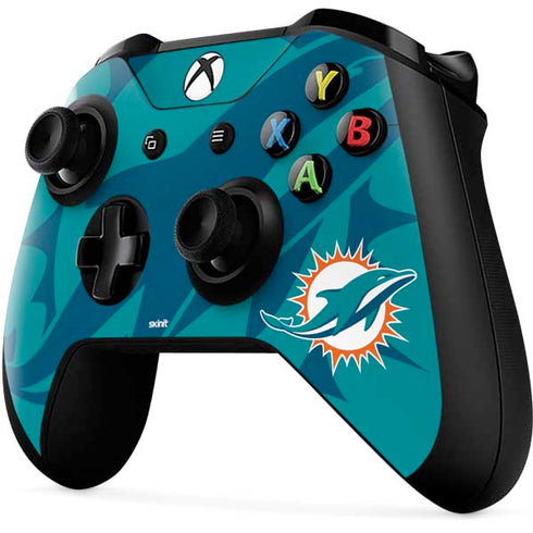 NFL Miami Dolphins Double Vision Xbox One X Controller Skin