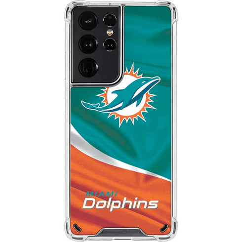 NFL Miami Dolphins Galaxy S21 Ultra 5G Clear Case