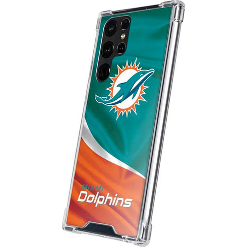 NFL Miami Dolphins Galaxy S22 Ultra Clear Case