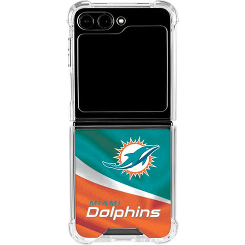 NFL Miami Dolphins Galaxy Z Flip5 5G Clear Case