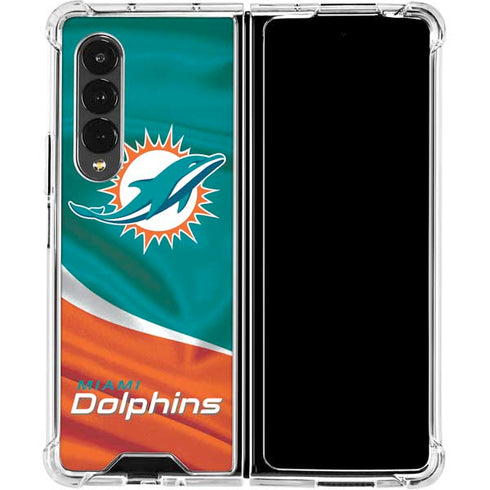 NFL Miami Dolphins Galaxy Z Fold4 5G Clear Case