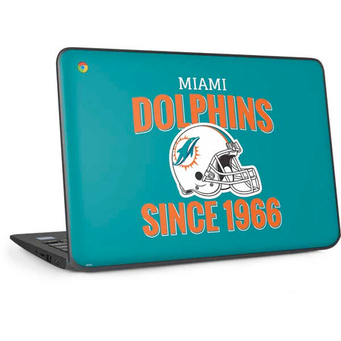 NFL Miami Dolphins Helmet HP Chromebook Skin