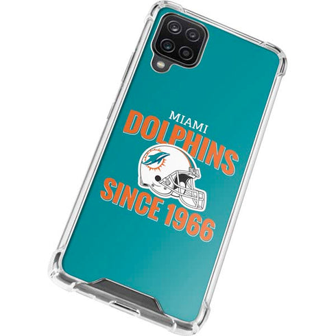 NFL Miami Dolphins Helmet Galaxy A12 Clear Case