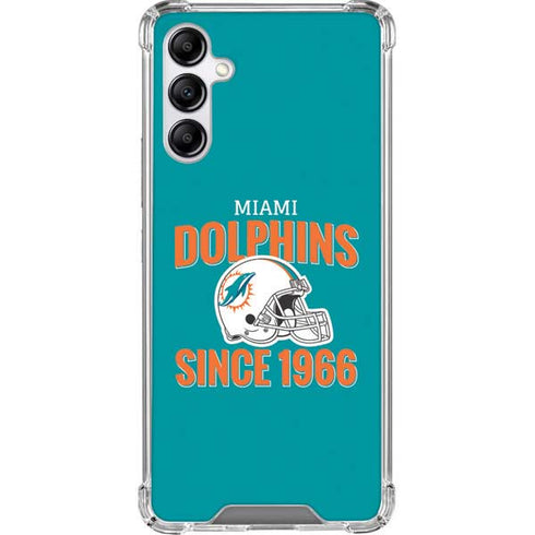 NFL Miami Dolphins Helmet Galaxy A14 5G Clear Case