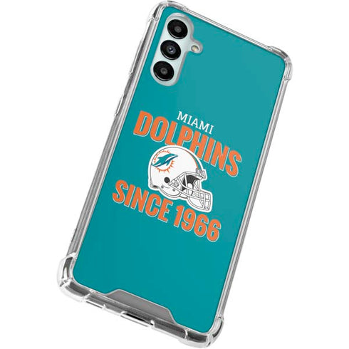 NFL Miami Dolphins Helmet Galaxy A14 5G Clear Case
