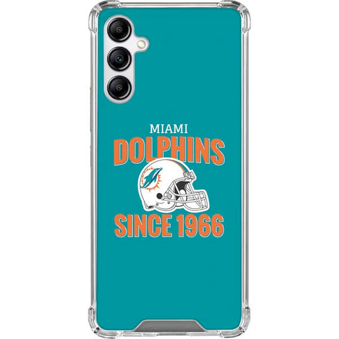 NFL Miami Dolphins Helmet Galaxy A15 5G Clear Case