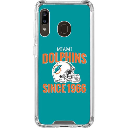 NFL Miami Dolphins Helmet Galaxy A30 Clear Case